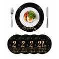 thumbnail image 1 of Round Placemats Happy Birthday 15 inch Set of 4 Table Mats for Dining Table Gift Gold Heat Resistant Non-Slip Kitchen & Home Decorative Place Mat Set, 1 of 8