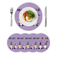 thumbnail image 1 of Round Placemats Happy Mask Gnomes 15 inch Set of 4 Table Mats for Dining Table Purple Mardi Gras Firework Heat Resistant Non-Slip Kitchen & Home Decorative Place Mat Set, 1 of 8