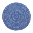 thumbnail image 1 of Round Placemats Heat Resistant Washable Non-Slip Woven Braided Table Mats Cotton Polyester Circle Insulated Place Mats for Dining Table Kitchen & Home Decor, 1Pc, Non-Slip & Reusable(Blue,14x14"), 1 of 6
