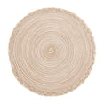 thumbnail image 1 of Round Placemats Heat Resistant Washable Non-Slip Woven Braided Table Mats Cotton Polyester Circle Insulated Place Mats for Dining Table Kitchen & Home Decor, 1Pc, Non-Slip & Reusable(Coffee,14x14"), 1 of 7