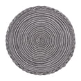 thumbnail image 1 of Round Placemats Heat Resistant Washable Non-Slip Woven Braided Table Mats Cotton Polyester Circle Insulated Place Mats for Dining Table Kitchen & Home Decor, 1Pc, Non-Slip & Reusable(Grey,14x14"), 1 of 7
