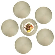 Round Placemats Heat Resistant Woven Vinyl PVC Dining Table Mats, 15inch/38cm Non-slip Washable Place Mats 6PCS for Christmas Dinner Party Restaurant Hotel