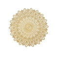 thumbnail image 1 of Round Placemats, Hollow Out Washable and Wipeable Place Mats, Pressed Vinyl Table Mat for Anniversary Dinner Kitchen Decorations (Gold), 1 of 6