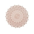 thumbnail image 1 of Round Placemats, Hollow Out Washable and Wipeable Place Mats, Pressed Vinyl Table Mat for Anniversary Dinner Kitchen Decorations (Pink), 1 of 6