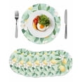 thumbnail image 1 of Round Placemats Lemon Fruit 15 inch Set of 6 Table Mats for Dining Table Green Leaves Floral Heat Resistant Non-Slip Kitchen & Home Decorative Place Mat Set, 1 of 8
