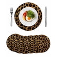 thumbnail image 1 of Round Placemats Leopard Print 15 inch Set of 6 Table Mats for Dining Table Vintage Style Heat Resistant Non-Slip Kitchen & Home Decorative Place Mat Set, 1 of 8