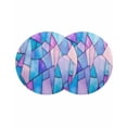 thumbnail image 1 of Round Placemats Nlue Purple Pink Jigsaw 15 inch Set of 2 Table Mats for Dining Table Abstract Art Heat Resistant Non-Slip Kitchen & Home Decorative Place Mat Set, 1 of 8
