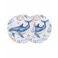 thumbnail image 1 of Round Placemats Ocean Blue Whale Seaweed 15 inch Set of 2 Table Mats for Dining Table Shell Starfish Heat Resistant Non-Slip Kitchen & Home Decorative Place Mat Set, 1 of 8