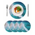 thumbnail image 1 of Round Placemats Ocean Scenery 15 inch Set of 4 Table Mats for Dining Table Waves Heat Resistant Non-Slip Kitchen & Home Decorative Place Mat Set, 1 of 8