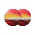 thumbnail image 1 of Round Placemats Oil Painting 15 inch Set of 2 Table Mats for Dining Table Red Yellow Heat Resistant Non-Slip Kitchen & Home Decorative Place Mat Set, 1 of 8