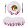 thumbnail image 1 of Round Placemats Pink Abstract Mountain 15 inch Set of 6 Table Mats for Dining Table Art Painting Snow Mount Heat Resistant Non-Slip Kitchen & Home Decorative Place Mat Set, 1 of 8