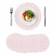 thumbnail image 1 of Round Placemats Pink Flower 15 inch Set of 6 Table Mats for Dining Table Floral Tree Branch Heat Resistant Non-Slip Kitchen & Home Decorative Place Mat Set, 1 of 8