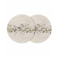 thumbnail image 1 of Round Placemats Pink Purple Flowers 15 inch Set of 2 Table Mats for Dining Table Linen Background Heat Resistant Non-Slip Kitchen & Home Decorative Place Mat Set, 1 of 8