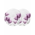 thumbnail image 1 of Round Placemats Pink Tulip Flowers 15 inch Set of 2 Table Mats for Dining Table Leaves Plant Heat Resistant Non-Slip Kitchen & Home Decorative Place Mat Set, 1 of 8