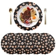 thumbnail image 1 of Round Placemats Plate Mats 15 Inch Non-Slip Heat Resistant Washable PVC Set Table Decoration for Kitchen Dining Small Eyeballs Pattern, 1 of 5