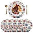 thumbnail image 1 of Round Placemats Plate Mats 15 Inch Non-Slip Heat Resistant Washable PVC Set Table Decoration for Kitchen Dining Stars and Fireworks, 1 of 5