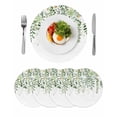 thumbnail image 1 of Round Placemats Sage Green Leaves 15 inch Set of 4 Table Mats for Dining Table Daisy Plant Heat Resistant Non-Slip Kitchen & Home Decorative Place Mat Set, 1 of 8