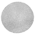 thumbnail image 1 of Round Placemats Set of 1, Vinyl Hollow Placemats 15 Inch, Washable Easy Clean Wipeable Non Slip Stain Heat Resistant Dining Table Place Mats for Home Dining Party Tabletop Decoration(Silver,15x15"), 1 of 7