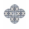 thumbnail image 1 of Round Placemats Set of 4 Blue Boho Aztec Place Mats Washable Woven Placemat Southwest Tribal Geometric Circle Braided Table Mat for Kitchen Dining Table Party Home Decor 15 Inch, 1 of 8