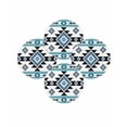 thumbnail image 1 of Round Placemats Set of 4 Blue Boho Place Mats Washable Woven Placemat Bohemian Native Southwest Ethnic Circle Braided Table Mat for Kitchen Dining Table Party Home Decor 15 Inch, 1 of 8