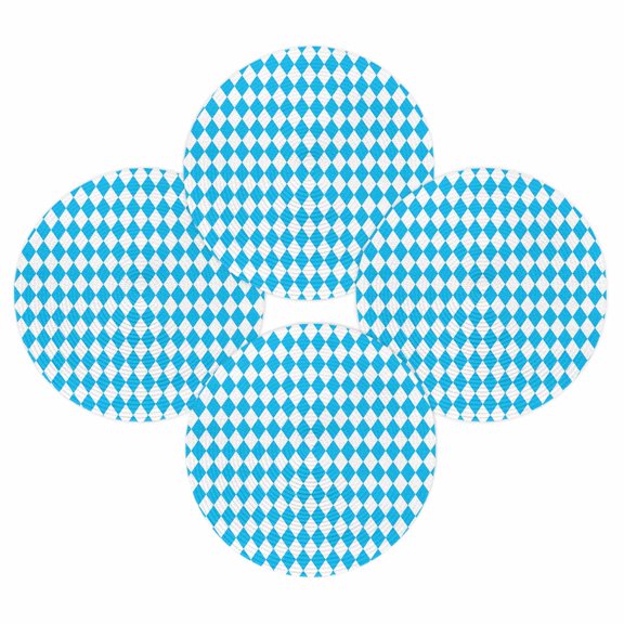 Round Placemats Set of 4 Blue Diamond Plaid Place Mats Washable Woven Placemat White Geometric Check Circle Braided Table Mat for Kitchen Dining Table Party Home Decor 15 Inch