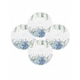 thumbnail image 1 of Round Placemats Set of 4 Blue Hydrangea Place Mats Washable Woven Placemat Green Eucalyptus Leaves Flowers Circle Braided Table Mat for Kitchen Dining Table Party Home Decor 15 Inch, 1 of 8
