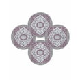 thumbnail image 1 of Round Placemats Set of 4 Boho Flower Place Mats Washable Woven Placemat Pink Bohemia Geometric Tribal Circle Braided Table Mat for Kitchen Dining Table Party Home Decor 15 Inch, 1 of 8