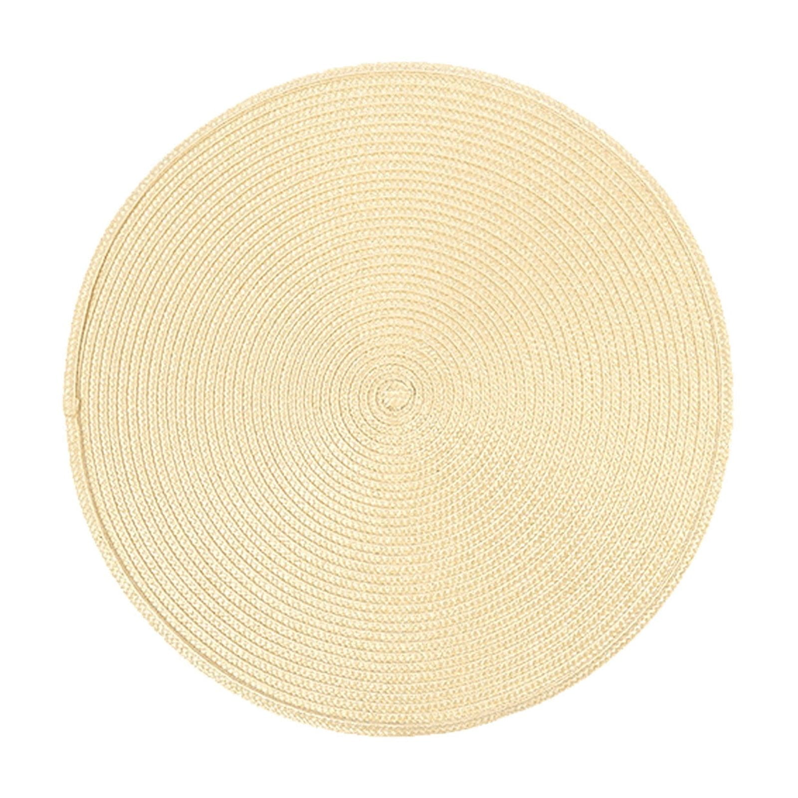 Round Placemats, Cotton Rope Thick Place Mats, Waterproof and Oil-Proof ...