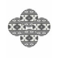 thumbnail image 1 of Round Placemats Set of 4 Gray Boho Aztec Place Mats Washable Woven Placemat Southwest Tribal Geometric Circle Braided Table Mat for Kitchen Dining Table Party Home Decor 15 Inch, 1 of 8
