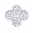 thumbnail image 1 of Round Placemats Set of 4 Haze Blue Pastoral Flower Place Mats Washable Woven Placemat Farmhouse Circle Braided Table Mat for Kitchen Dining Table Party Home Decor 15 Inch, 1 of 8