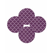 Round Placemats Set of 4 Moroccan Texture Place Mats Washable Woven Placemat Retro Purple Linen Circle Braided Table Mat for Kitchen Dining Table Party Home Decor 15 Inch