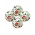 thumbnail image 1 of Round Placemats Set of 4 Mushrooms Place Mats Washable Woven Placemat Butterflies Green Buffalo Plaid Circle Braided Table Mat for Kitchen Dining Table Party Home Decor 15 Inch, 1 of 8