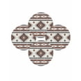 thumbnail image 1 of Round Placemats Set of 4 Red Gray Boho Aztec Place Mats Washable Woven Placemat Southwest Tribal Geometric Circle Braided Table Mat for Kitchen Dining Table Party Home Decor 15 Inch, 1 of 8