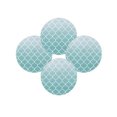 thumbnail image 1 of Round Placemats Set of 4 Teal Green Ombre Gradual Color Place Mats Washable Woven Placemat Morocco Pattern Circle Braided Table Mat for Kitchen Dining Table Party Home Decor 15 Inch, 1 of 8