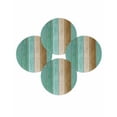 thumbnail image 1 of Round Placemats Set of 4 Teal Wood Grain Place Mats Washable Woven Placemat Brown Wooden Plank Circle Braided Table Mat for Kitchen Dining Table Party Home Decor 15 Inch, 1 of 8
