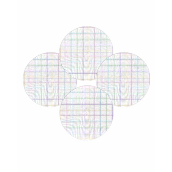 Round Placemats Set of 4 White Buffalo Plaid Place Mats Washable Woven Placemat Colorful Check Circle Braided Table Mat for Kitchen Dining Table Party Home Decor 15 Inch