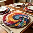 thumbnail image 1 of Round Placemats Set of 6, Cotton Rope Woven Table Mats, Hot Pads for Kitchen, Non Slip Heat Resistant Place Mats, 15 Inches Braided Placemat for Farmhouse Decor and Kitchen Table Decor (Type D), 1 of 6