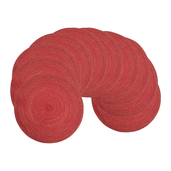 Round Placemats Set of 10, 12-in Washable Woven Placemats for Kitchen Dining Table, Table Placemats