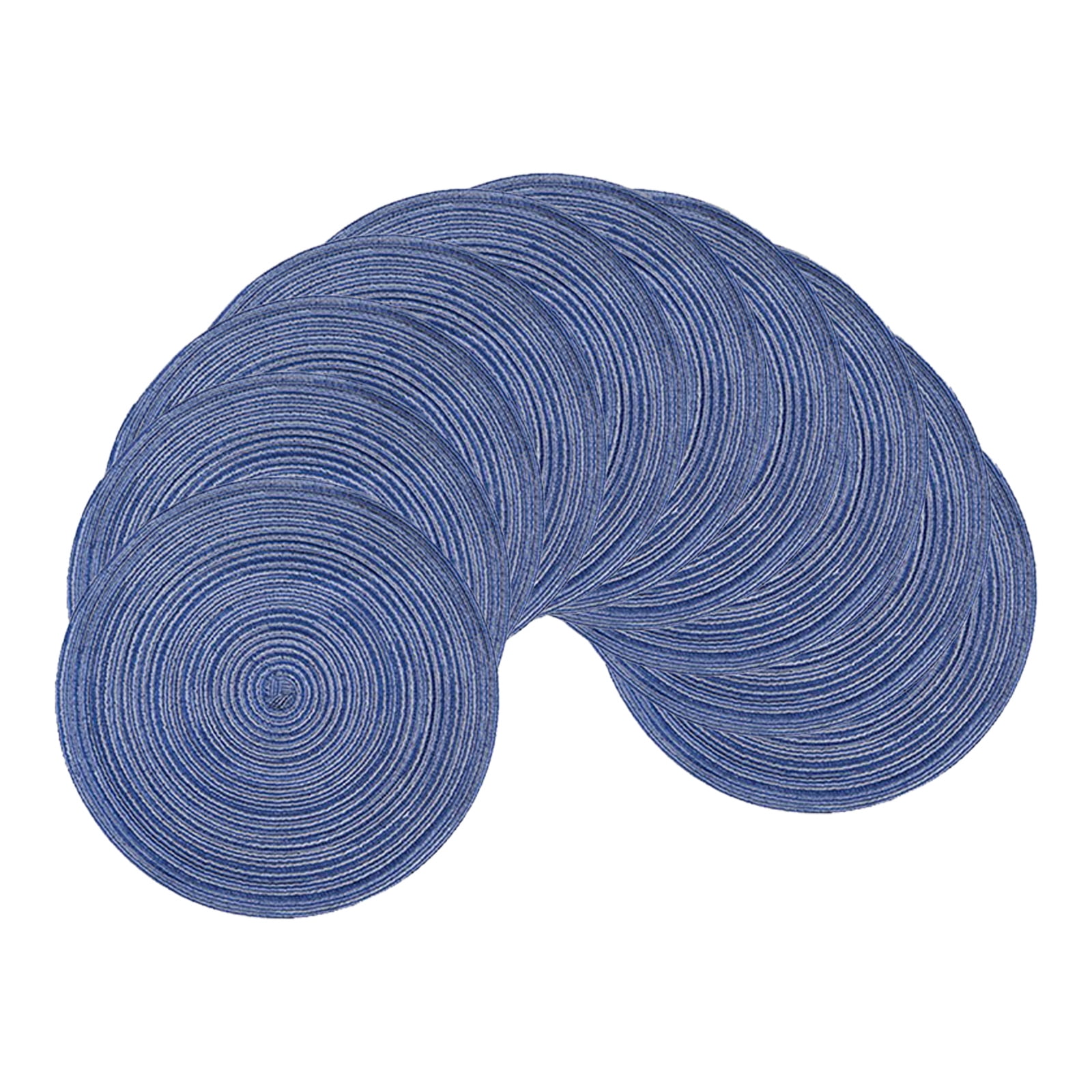 Round Placemats Set of 10, 12-in Washable Woven Placemats for Kitchen Dining Table, Table Placemats