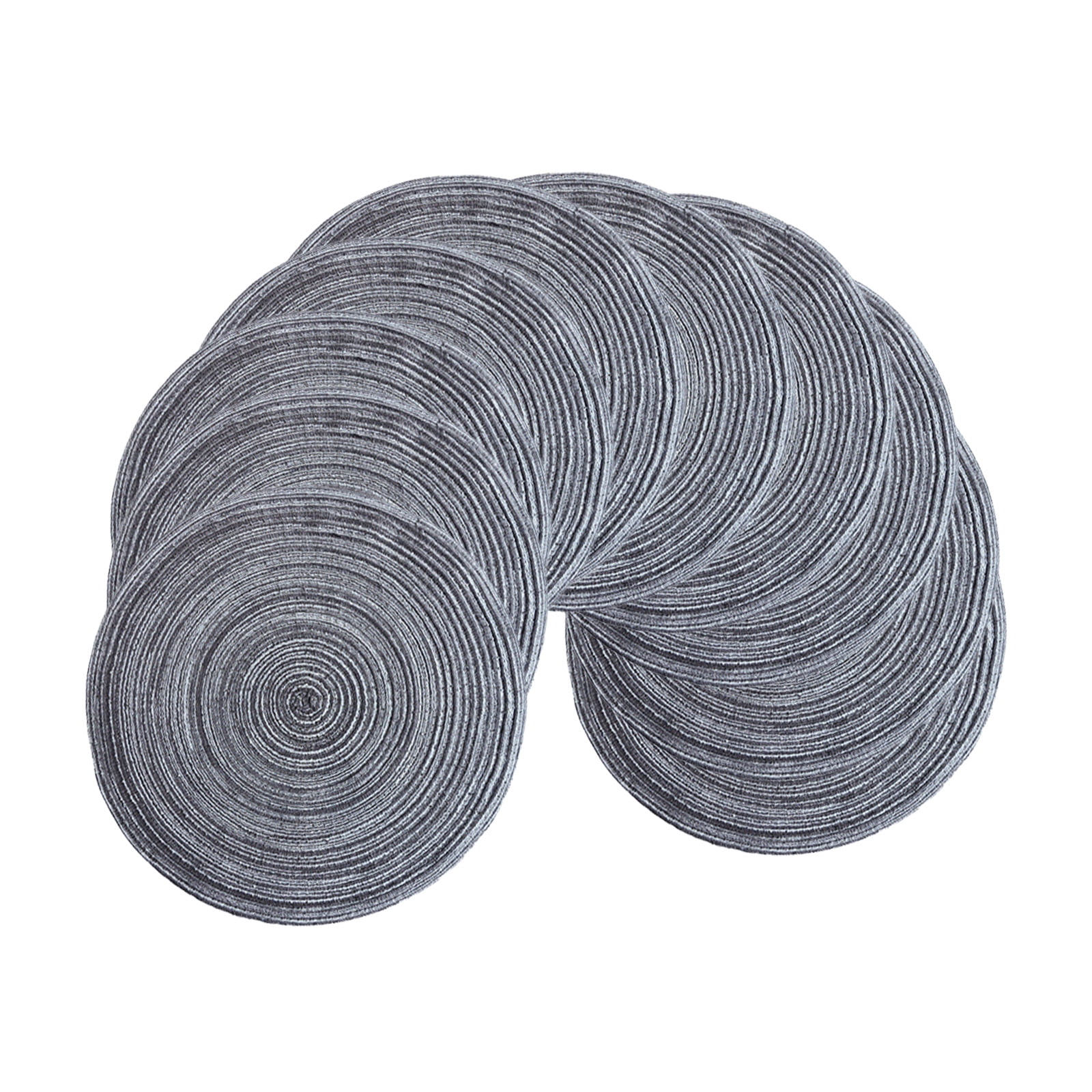 Round Placemats Set of 10, 12-in Washable Woven Placemats for Kitchen Dining Table, Table Placemats