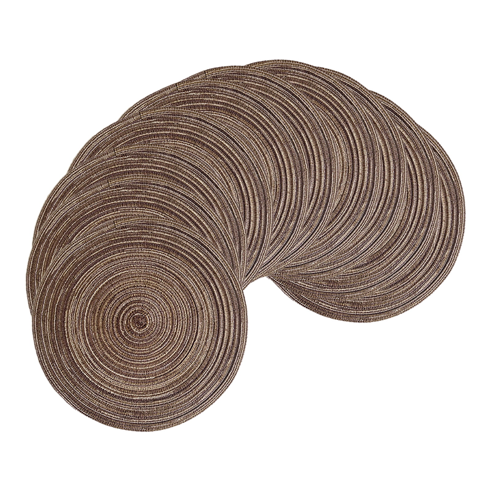 Round Placemats Set of 10, 12-in Washable Woven Placemats for Kitchen Dining Table, Table Placemats