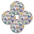 thumbnail image 1 of Round Placemats Set of 4 Heat Resistant Washable Kitchen Table Decorations 15.4in Elegant Watercolor Butterfly Painting, 1 of 7