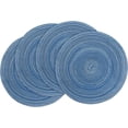 thumbnail image 1 of Round Placemats Set of 4 Woven Placemats Washable Braided Table Mats for Dining Table Heat Resistant Non-Slip Circle Place Mats(Blue), 1 of 6