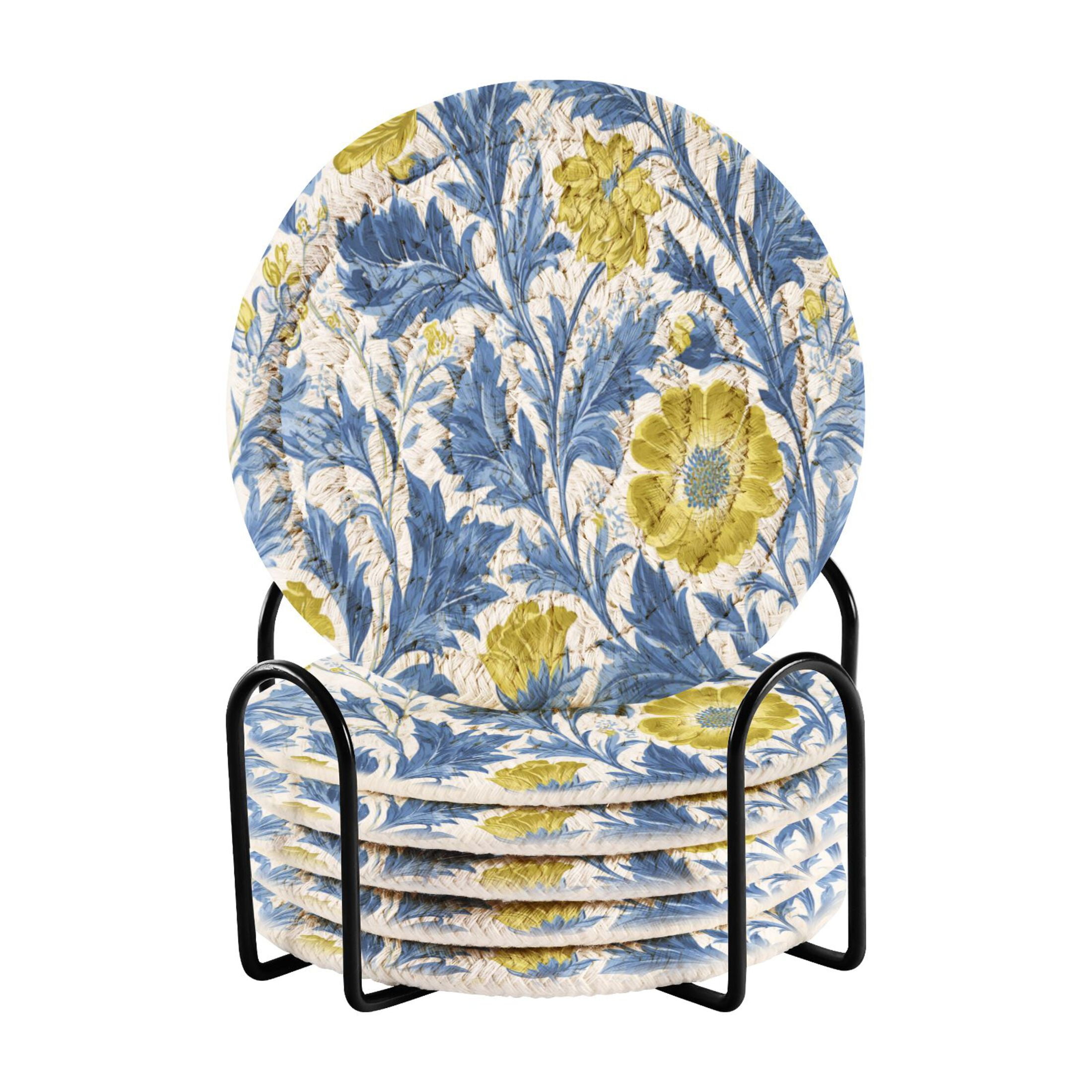 Round Placemats Set of 6 Heat Resistant Washable Kitchen Table ...