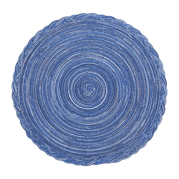 Round Placemats Set of 6 Woven Placemats Washable Braided Table Mats for Dining Table Heat Resistant Non-Slip Circle Place Mats