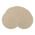thumbnail image 1 of Round Placemats Set of 6 Woven Placemats for Home and Kitchen Indoor Table Mat Wipe Clean Coffee 15inch, 1 of 6