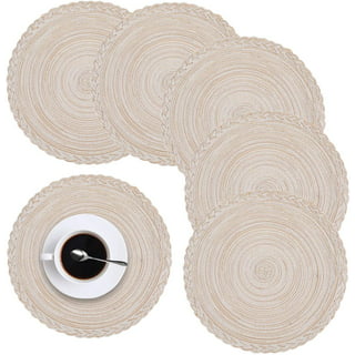 2Pcs Fashion Bamboo Wood Placemats Anti-Slip Table Mat Waterproof Placemats  