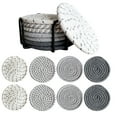 thumbnail image 1 of Round Placemats Set of 8,Round Table Mats for Dining Tables Woven Placemats Coffee Cup Mats,Washable, 1 of 3
