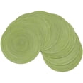 thumbnail image 1 of Round Placemats Set of 8 Washable 15 inch Round Table Mats Braided Non Slip Fabric Place Mats for Dining Table Indoor (Pea Green, 8), 1 of 9