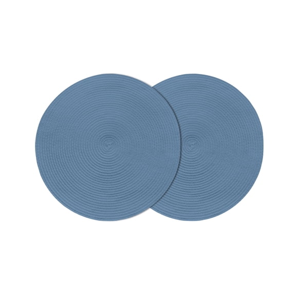 Round Placemats Solid Color 15 inch Set of 2 Table Mats for Dining Table Royal Blue Heat Resistant Non-Slip Kitchen & Home Decorative Place Mat Set
